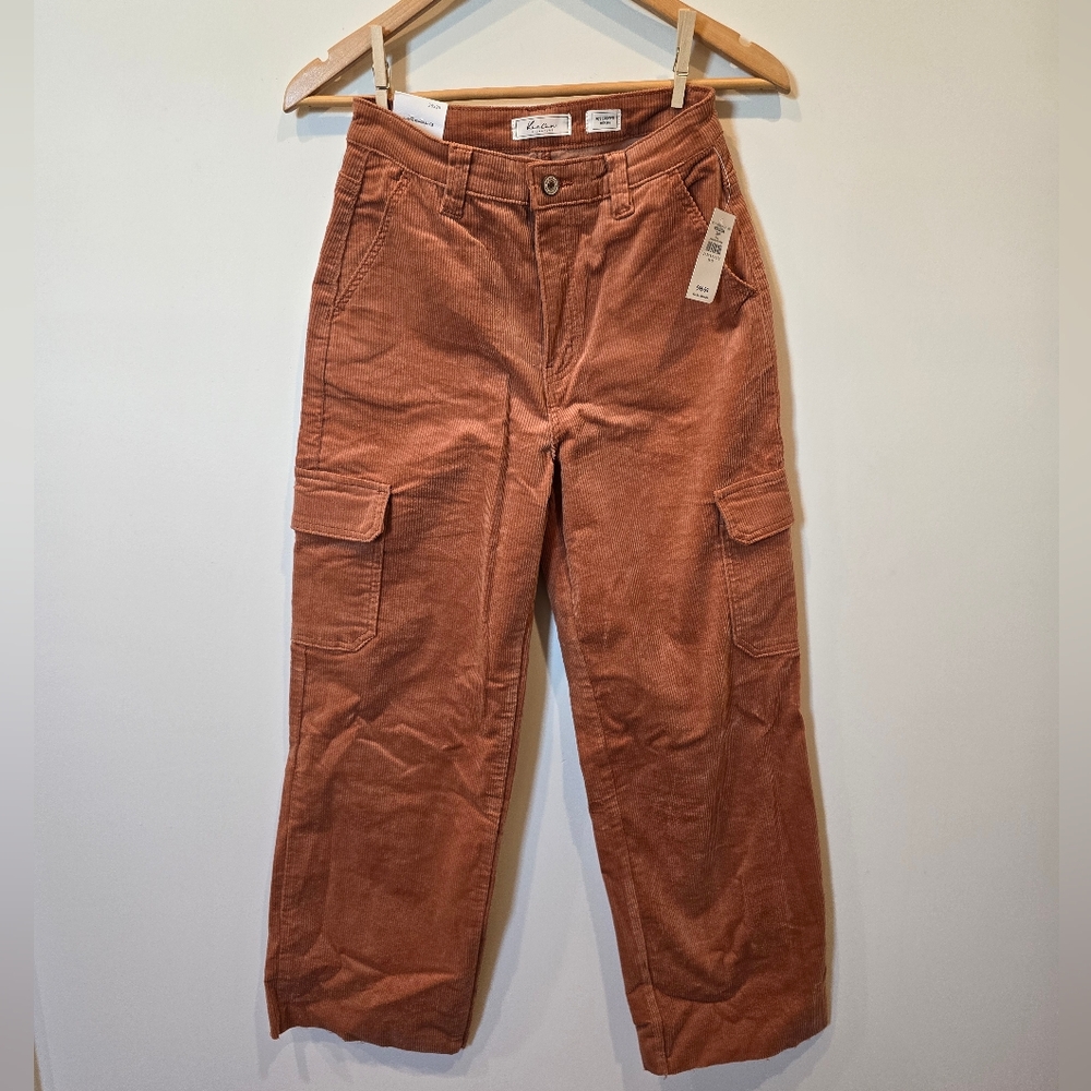 Kancan x Buckle 90s cropped wide leg courderoy pants, size 26x28 NWT - Picture 6 of 10